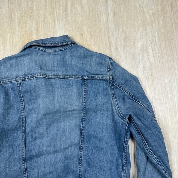 Levi's Denim Trucker Casual Everyday Button Front Fitted Jean Jacket Large - Picture 14 of 15